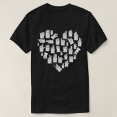I Liebe ASL Shirt American Sign Language Alphabet (Design vorne)