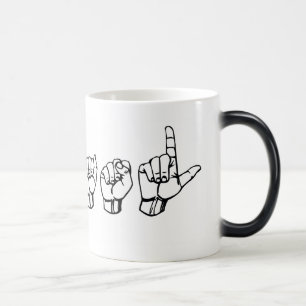 I Liebe ASL-Tasse Verwandlungstasse