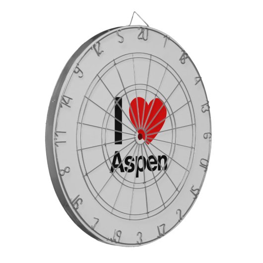 i Liebe aspen Dartscheibe (Vorderseite Links)