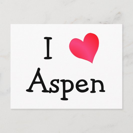 I Liebe Aspen Postkarte (Vorderseite)