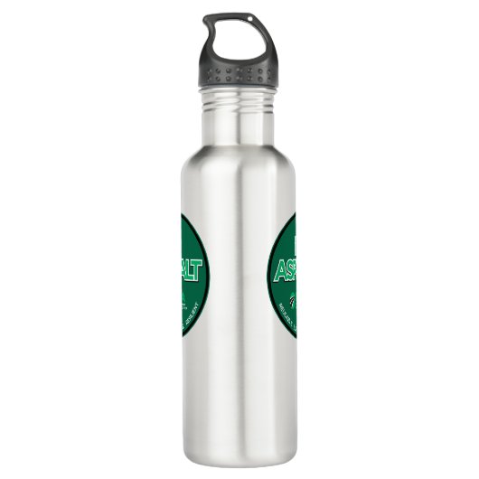 I Liebe Asphalt Edelstahlflasche (Rückseite)