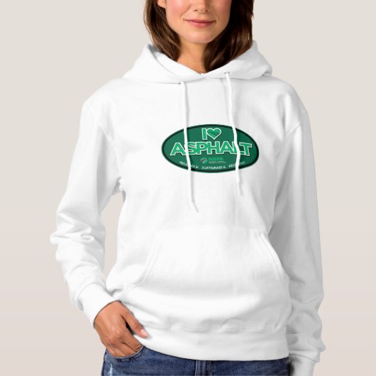 I Liebe Asphalt Frauenhorn - Weiß Hoodie (Vorderseite)