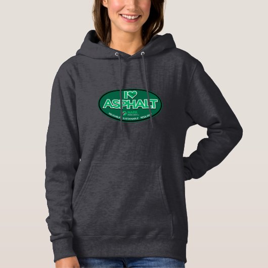 I Liebe Asphalt Frauenhorodie - Kohle Hoodie (Vorderseite)