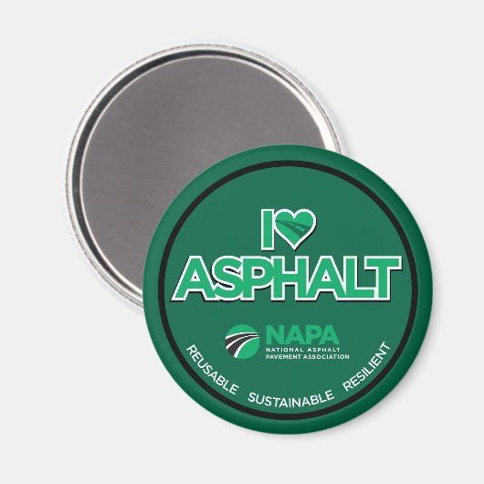 I Liebe Asphalt Magnet (Vorderseite/Rückseite)