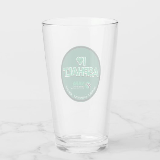 I Liebe Asphalt Pint Glas (Rückseite)