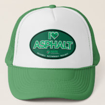 I Liebe Asphalt Trucker Hat - Grün