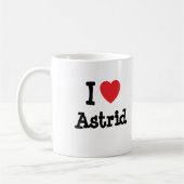 I Liebe Astrid Herz T - Shirt Kaffeetasse (Links)
