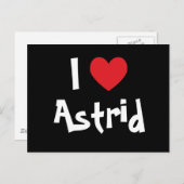 I Liebe Astrid Postkarte (Vorne/Hinten)