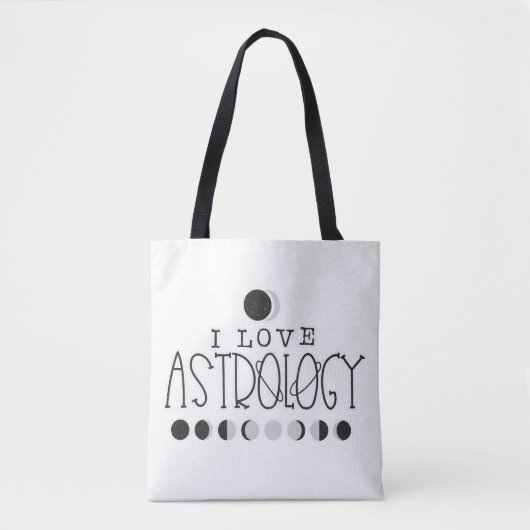 I Liebe Astrologie Sun & Moon Phasen Tasche (Vorderseite)