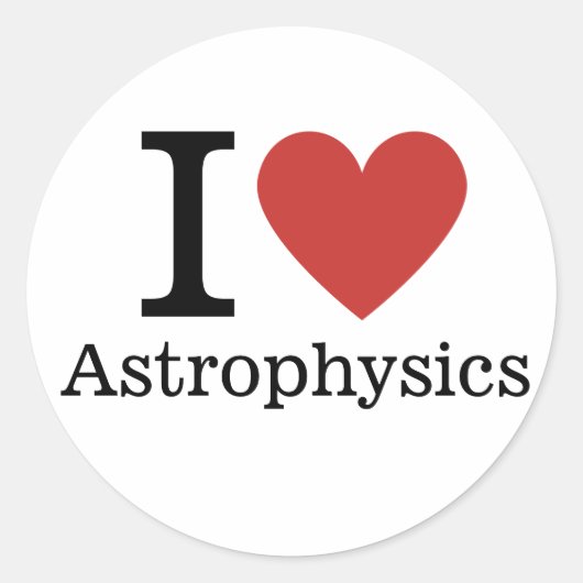 I ❤️ Liebe Astrophysik STICKER (Vorderseite)