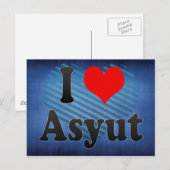 I Liebe Asyut, Ägypten Postkarte (Vorne/Hinten)