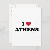 I Liebe Athen Georgien Postkarte (Vorne/Hinten)