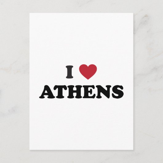 I Liebe Athen Georgien Postkarte (Vorderseite)