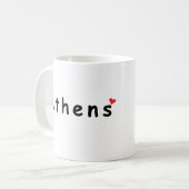 I Liebe Athen Griechenland Kaffeetasse (Vorderseite Links)