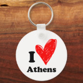 I Liebe Athen Schlüsselanhänger (Vorderseite)