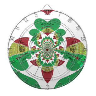 I Liebe Äthiopia Kaleidoscope - Heartfelt Rasta Ar Dartscheibe