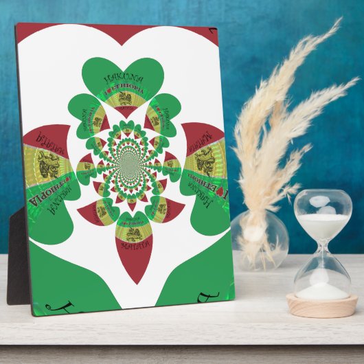 I Liebe Äthiopia Kaleidoscope - Heartfelt Rasta Ar Fotoplatte (Seite)