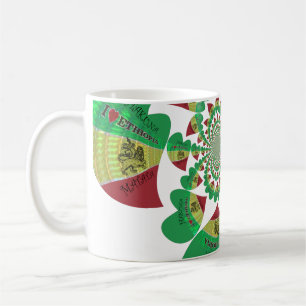 I Liebe Äthiopia Kaleidoscope - Heartfelt Rasta Ar Kaffeetasse
