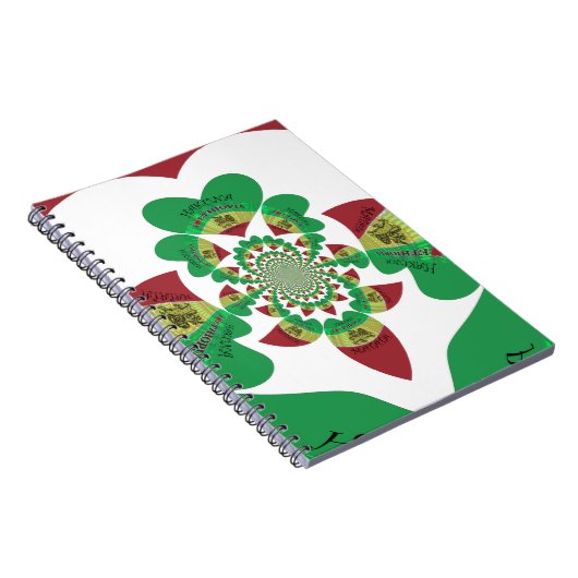 I Liebe Äthiopia Kaleidoscope - Heartfelt Rasta Ar Notizblock (Rechte Seite)