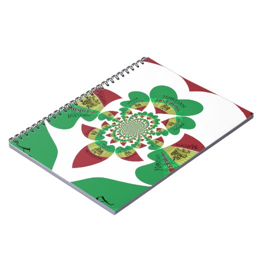 I Liebe Äthiopia Kaleidoscope - Heartfelt Rasta Ar Notizblock (Linke Seite)