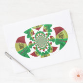I Liebe Äthiopia Kaleidoscope - Heartfelt Rasta Ar Ovaler Aufkleber (Umschlag)