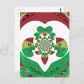 I Liebe Äthiopia Kaleidoscope - Heartfelt Rasta Ar Postkarte (Vorne/Hinten)