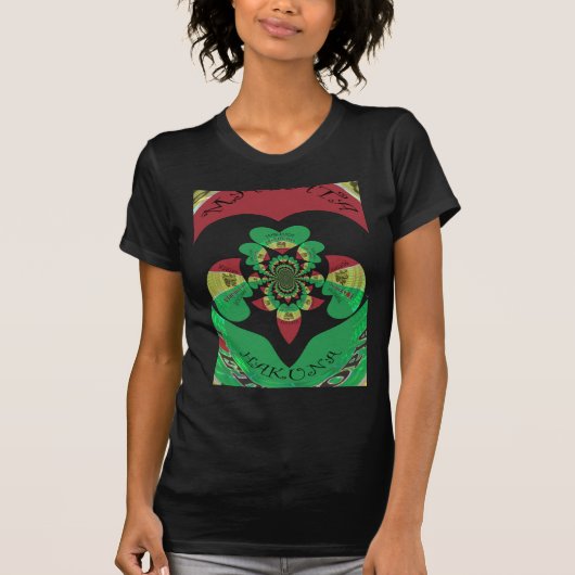 I Liebe Äthiopia Kaleidoscope - Heartfelt Rasta Ar T-Shirt (Vorderseite)