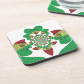 I Liebe Äthiopia Kaleidoscope - Heartfelt Rasta Ar Untersetzer (Linke Seite)