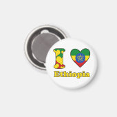 I Liebe Äthiopien Magnet (Vorderseite/Rückseite)