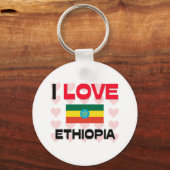 I Liebe Äthiopien Schlüsselanhänger (Vorderseite)