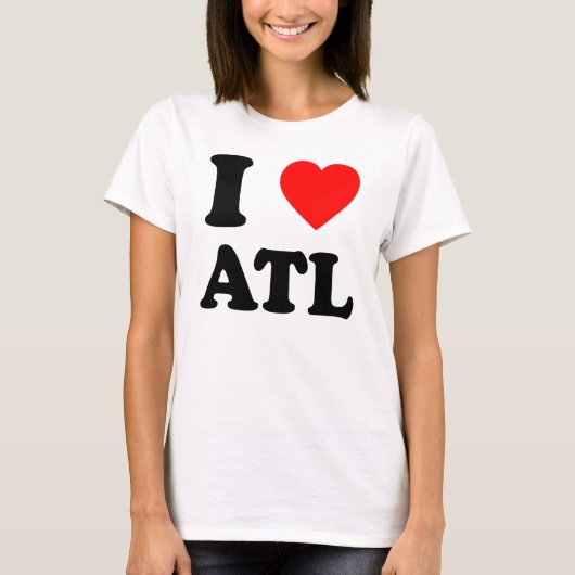 I Liebe Atl Heart Cool Atlanta T-Shirt (Vorderseite)