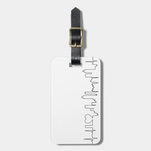 I Liebe Atlanta in einer außerordentlichen ecg Art Gepäckanhänger (Vorderseite vertikal)