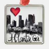 I Liebe Atlanta Ornament Aus Metall (Vorne)