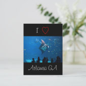 I Liebe Atlanta Postkarte (Stehend Vorderseite)