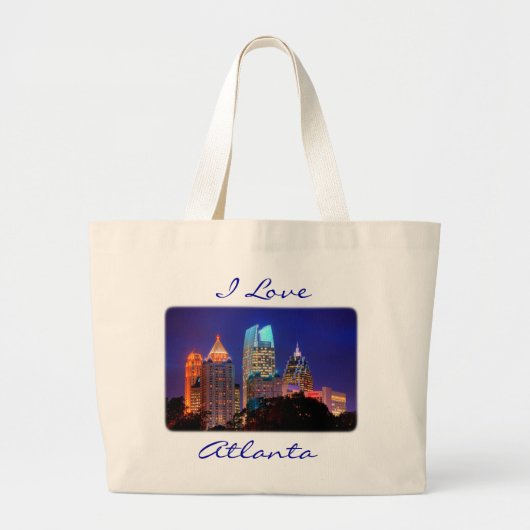 I Liebe Atlanta Skyline Leinwand Tasche (Vorne)
