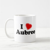 I Liebe Aubree Kaffeetasse (Links)