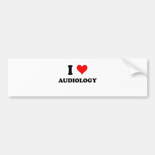I Liebe-Audiologie Autoaufkleber (Vorne)