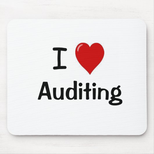 I Liebe Auditing - ich Herz Auditing Mousepad (Vorne)
