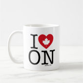 I LIEBE AUF | I Heart Ontario Kanada Personalisier Kaffeetasse (Links)