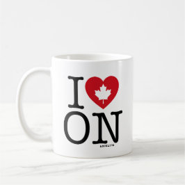 I LIEBE AUF | I Heart Ontario Kanada Personalisier Kaffeetasse