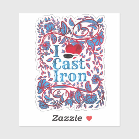 I Liebe Aufkleber für den Blumenkohl aus Eisen (Blatt)