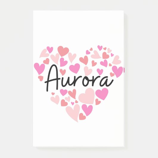 I Liebe Aurora Post-it Klebezettel (Vorderseite)