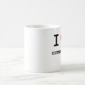 I Liebe-Auslagerung Kaffeetasse (Mittel)