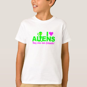 I Liebe Außerirdischen Shirt - wählen Sie Stil & F