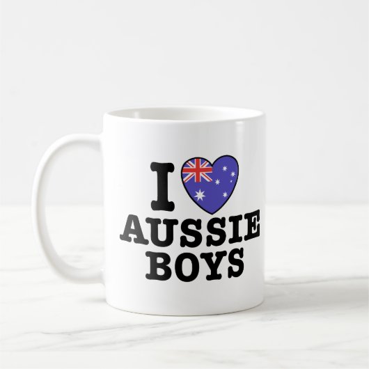 I Liebe Aussie Boys Kaffeetasse (Links)