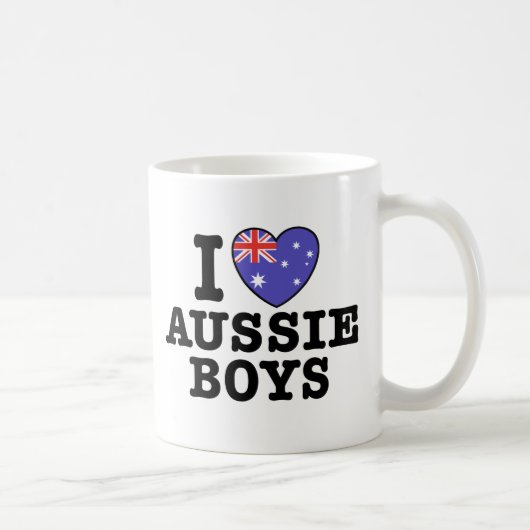 I Liebe Aussie Boys Kaffeetasse (Rechts)