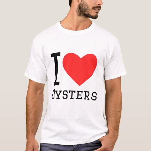 I Liebe Austern T-Shirt (Vorderseite)