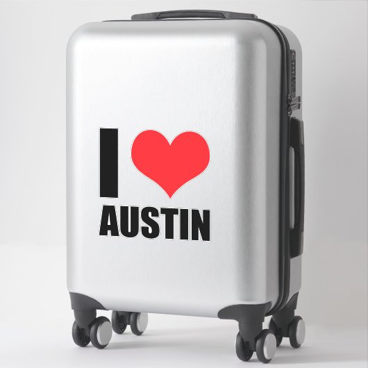 I Liebe Austin Aufkleber (Koffer)