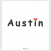 I Liebe Austin Aufkleber (Blatt)