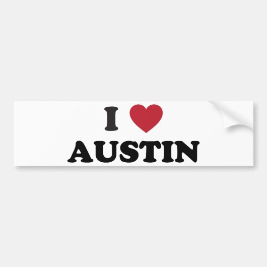 I Liebe Austin Autoaufkleber (Vorne)
